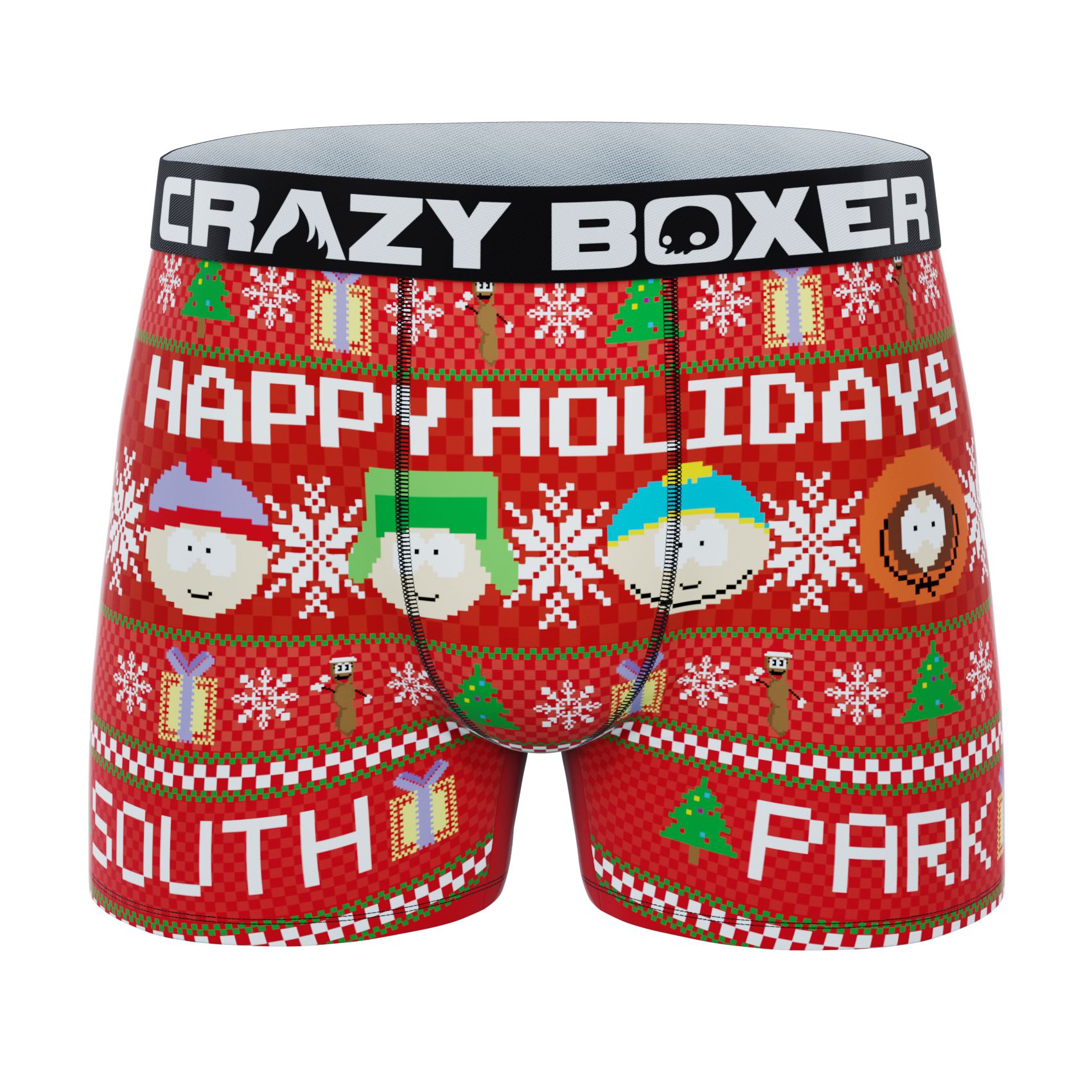 Boxer Slip (boîte) Homme CRAZYBOXER Motif South Park All Over Noir - Taille Large - Neuf Avec étiquettes