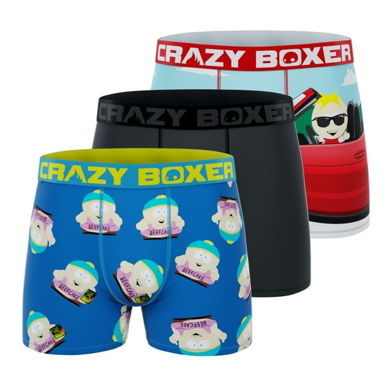 CRAZYBOXER Men's Underwear South Park Freedom of movement Comfortable Boxer Brief Breathable (3 PACK)