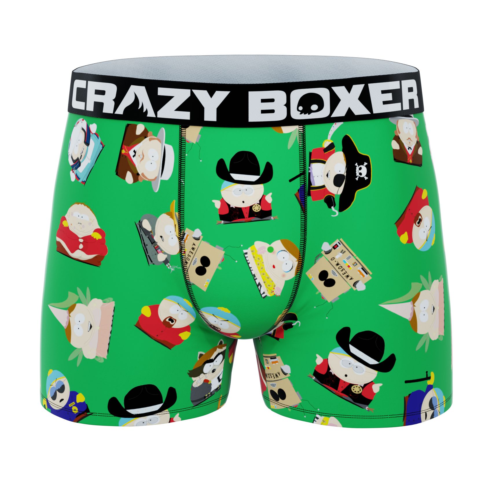 Kalan LP Crazy Boxer Uomo – South Park Faces – Boxer In Poliestere Con Elastico In Vita, Traspiranti