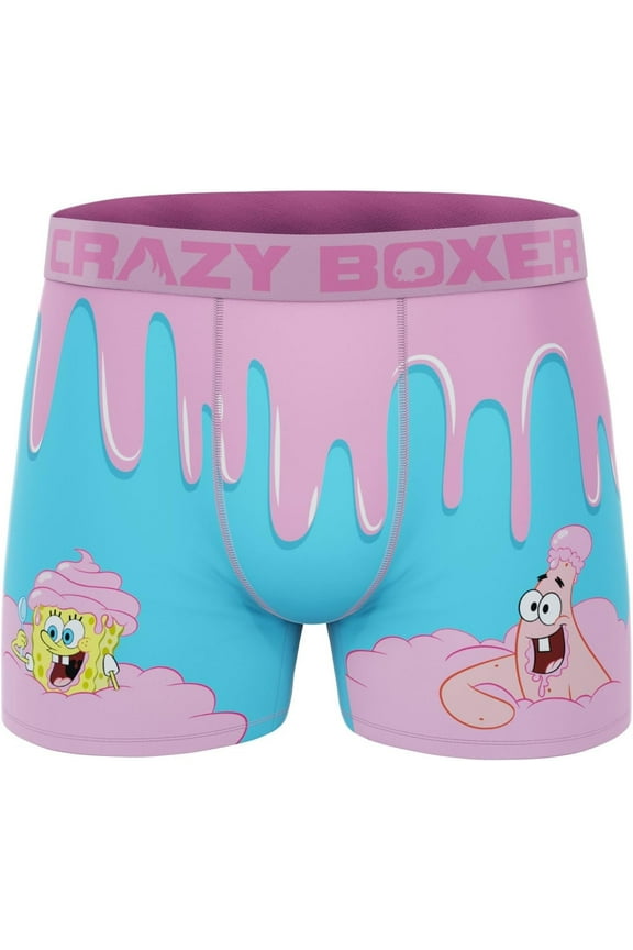 Men's Underwear SpongeBob Freedom of movement Stretch Boxer Brief Durable (Creative Packaging)