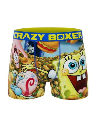 CRAZYBOXER Men's Underwear SpongeBob Freedom of movement Stretch Boxer  Brief Durable (Creative Packaging)
