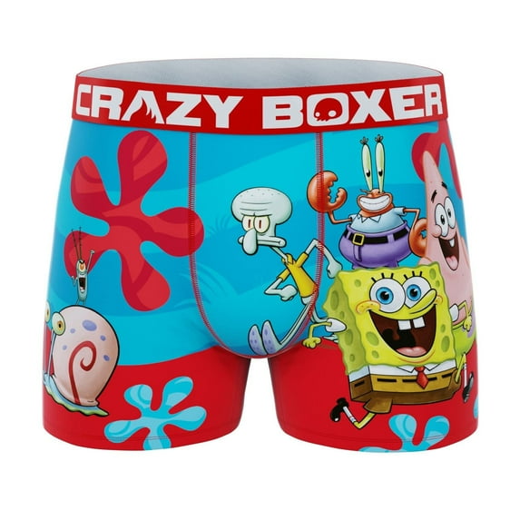 CRAZYBOXER Men's Underwear Spongebob Squarepants Stretch Freedom of movement Boxer Brief Soft