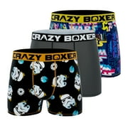 CRAZYBOXER Men's Underwear Star Wars Breathable Original Boxer Brief Resistant (3 PACK)
