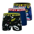 thumbnail image 1 of CRAZYBOXER Men's Underwear Star Wars Lightweight Non-slip waistband Boxer Brief Original (3 PACK), 1 of 7