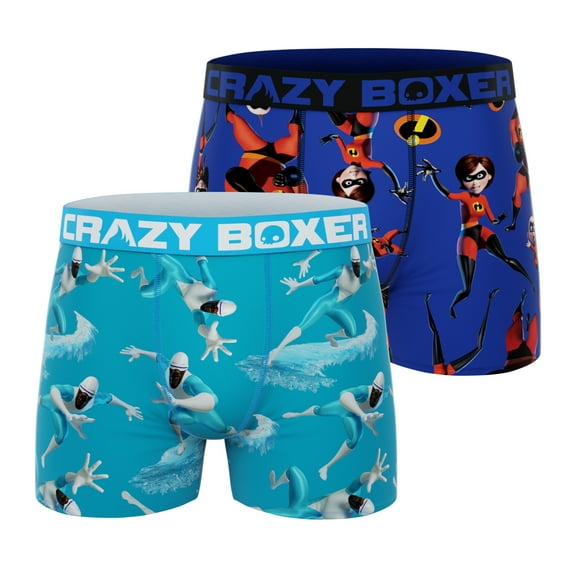 CRAZYBOXER Men's Underwear The Incredibles Distortion-free Stretch Boxer Brief Perfect fit (2 PACK)