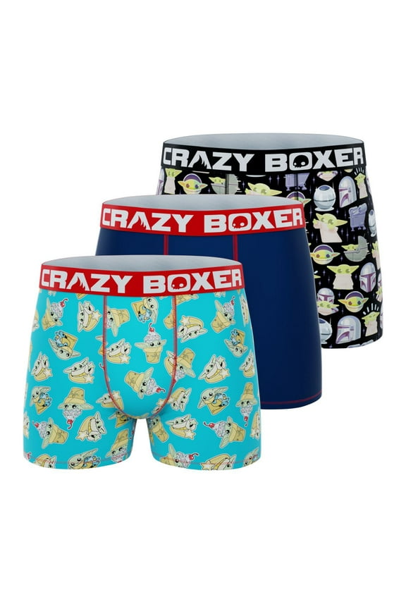 Men's Underwear The Mandalorian Non-slip waistband Breathable Boxer Brief Comfortable (3 PACK)