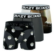 CRAZYBOXER Mens Underwear The Mandalorian Soft Comfortable Boxer Brief Original 3 PACK
