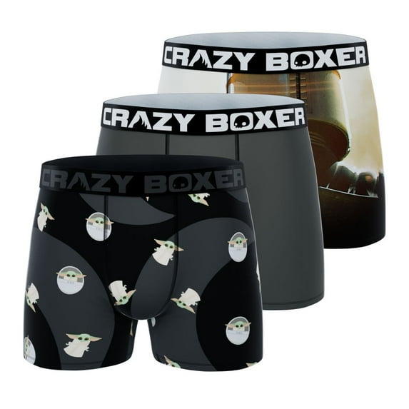 CRAZYBOXER Men's Underwear The Mandalorian Soft Comfortable Boxer Brief Original (3 PACK)