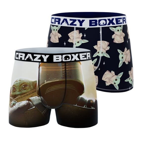 CRAZYBOXER Men's Underwear The Mandalorian Soft Perfect fit Boxer Brief Resistant (2 PACK)