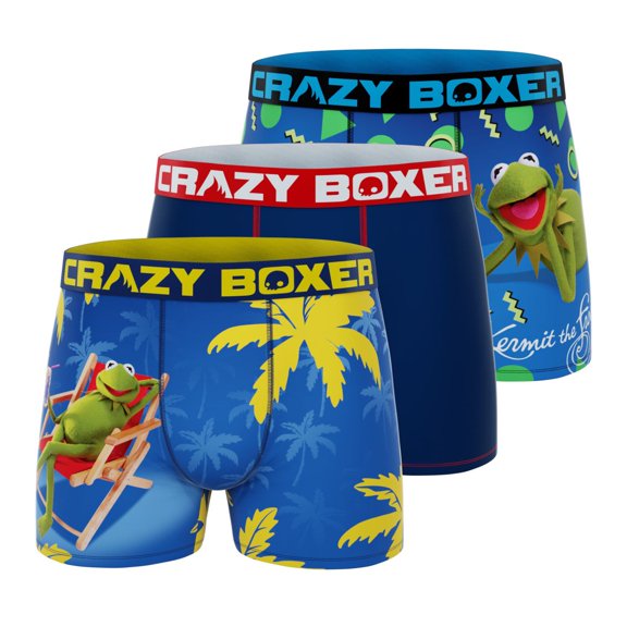 CRAZYBOXER Men's Underwear The Muppet Show Soft Perfect fit Boxer Brief Original (3 PACK)