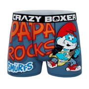 CRAZYBOXER Mens Underwear The Smurfs Resistant Breathable Boxer Brief Perfect fit
