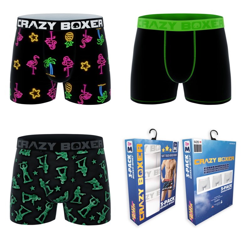 CRAZYBOXER Bud Light Lime And Cans; Men's Boxer Briefs, 3 Pack