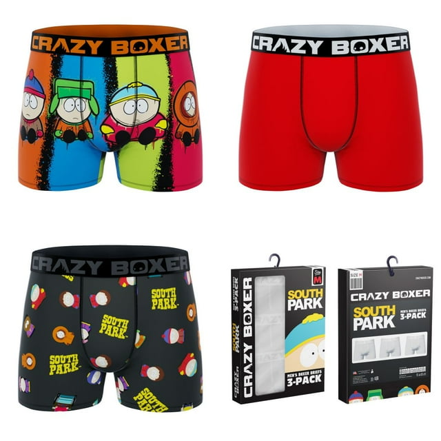 CRAZYBOXER South Park Characters; Men's Boxer Briefs, 3Pack