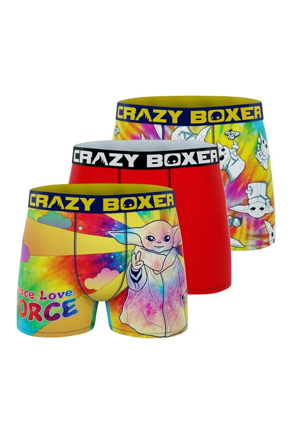 The Mandalorian Grogu 3-Pack Adult Mens Boxer Briefs, Sizes S-XL