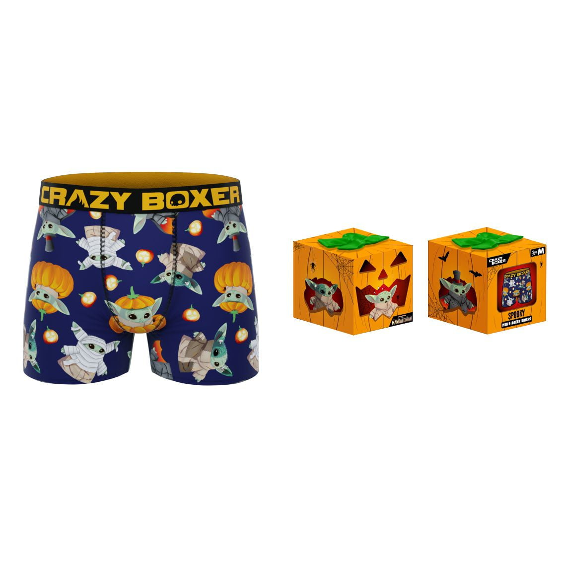 CRAZYBOXER Spongebob Halloween; Men's Boxer Briefs, Gift Box