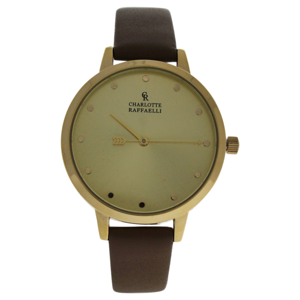 CRB005 La Basic - GoldBrown Leather Strap Watch by Charlotte Raffaelli for  Women - 1 Pc Watch - Walmart.com