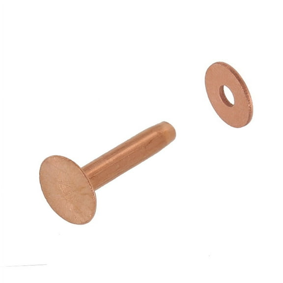 CRB08 #8 Copper Rivets w/ Burrs, Solid Copper (1lb. bag)