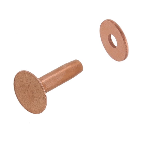 CRB08 #8 Copper Rivets w/ Burrs, Solid Copper (1lb. bag)