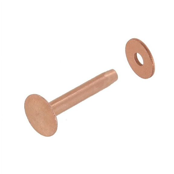 CRB10 #10 Copper Rivets w/ Burrs, Solid Copper (1lb. bag)