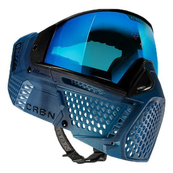 CRBN Zero Pro Paintball Mask with 2 C-SPEC Lenses - Navy - Less Coverage