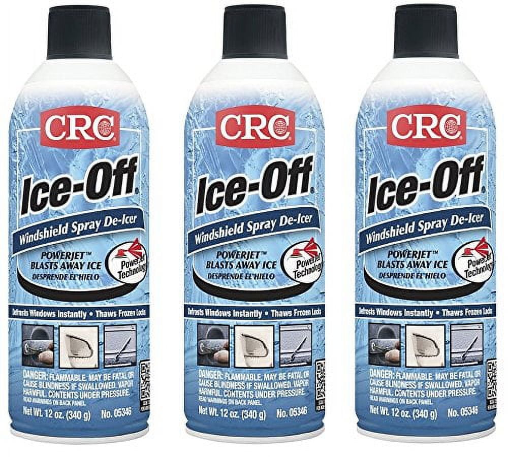 CRC 05346 Ice-Off Windshield Spray De-Icer - 12 Wt Oz. (3-Pack) 