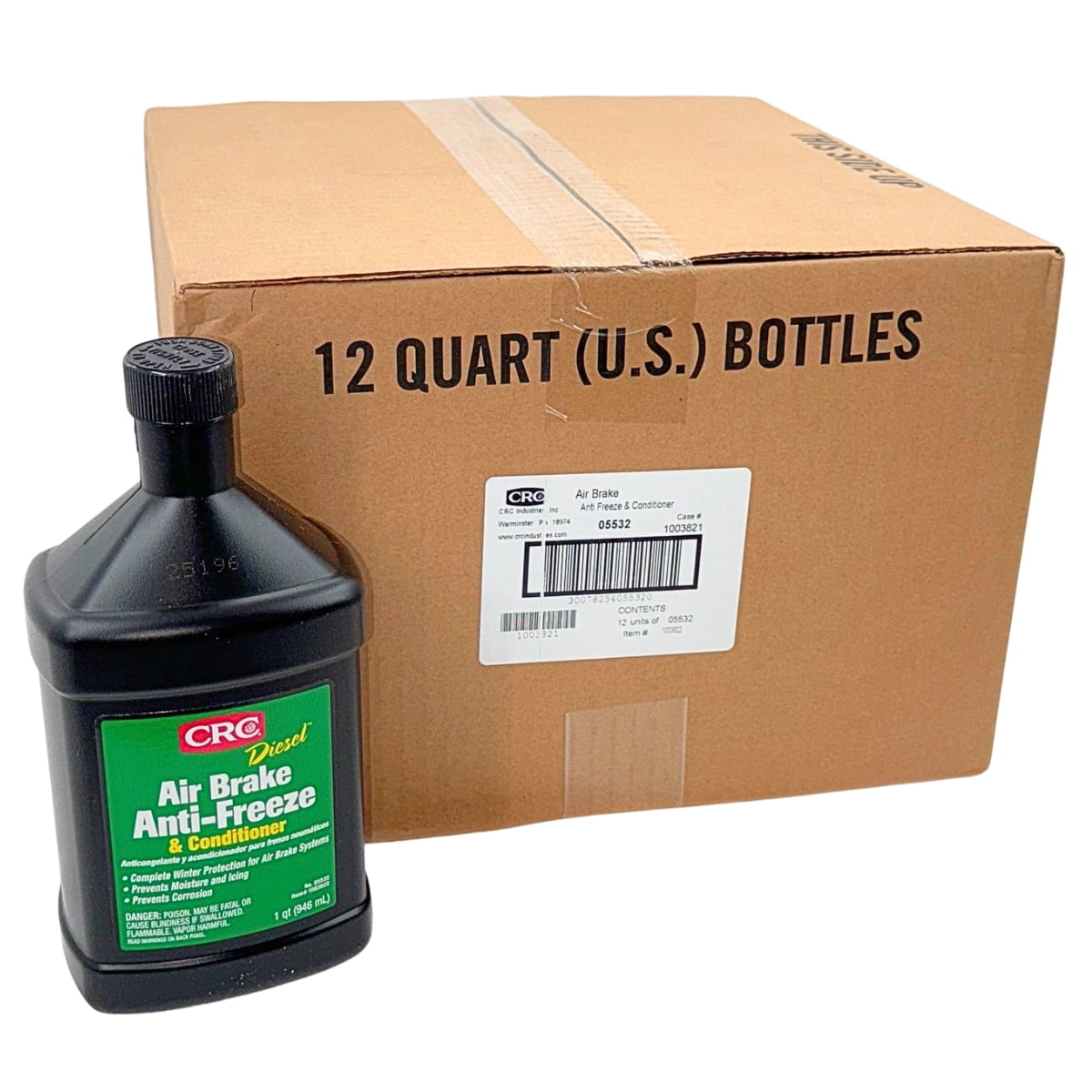 CRC 05532-12PK Air Brake Anti-Freeze & Conditioner, 32 fl. oz, 12 Pack ...