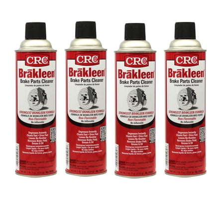 CRC 05089 Brakleen Non-Flammable Brake Parts Cleaner - 19 oz. - Ideal for Cars, Trucks, & Motorcycles - Safe for All Brake Parts, 4 pack, 4 pieces