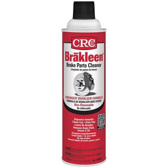 CRC 05089 Brakleen Non-Flammable Brake Parts Cleaner - 19 oz. - Ideal for Cars, Trucks, & Motorcycles - Safe for All Brake Parts