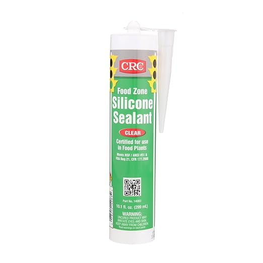 CRC Food Zone Silicone Sealant 14083 – 10.1 FL Oz., Clear Silicone Seal ...