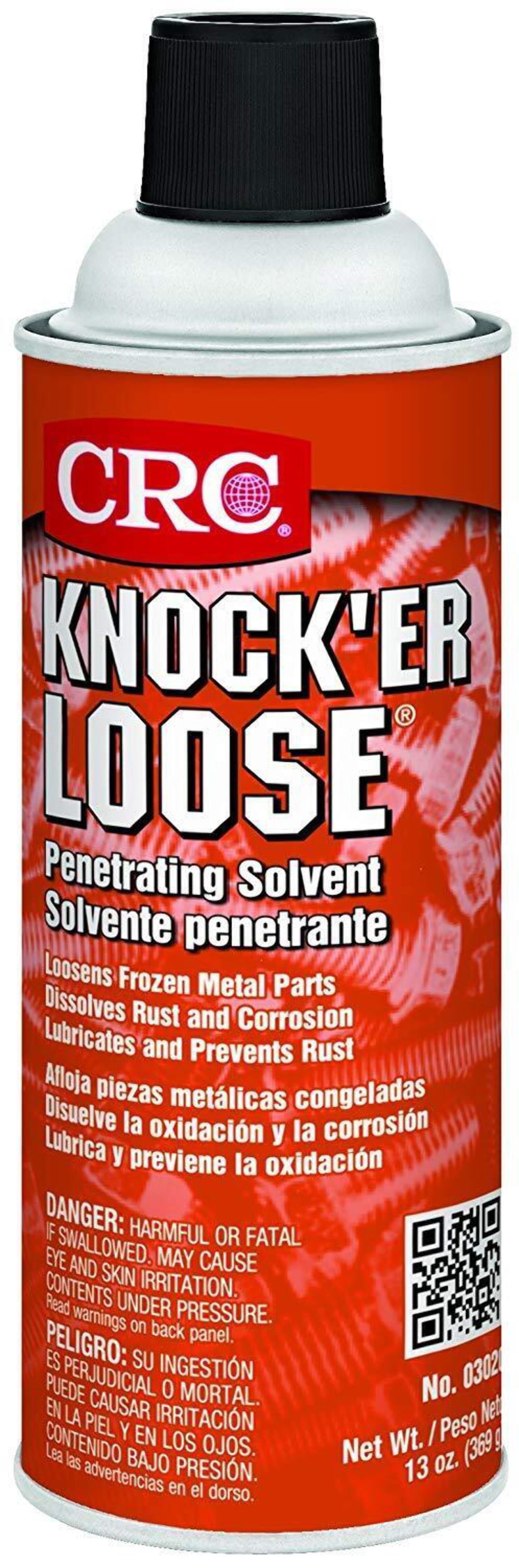CRC Knock'er Loose Penetrating Solvent, 13 oz Aerosol Can, Reddish ...