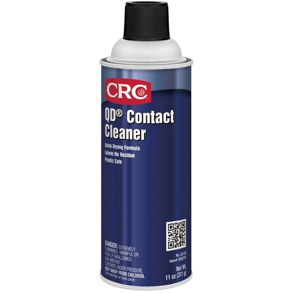 CRC QD Contact Cleaner 02130  [Pack of 12] 11 wt. oz., Plastic Safe Electronics Aerosol Cleaner, Suitable for Sensitive Electronic Equipment