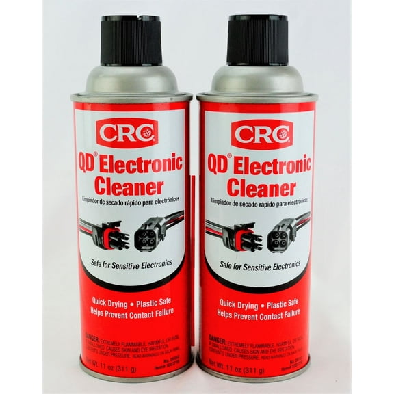 CRC QD Electronic Cleaner for Electronic Parts, Quick Drying, Plastic Safe, 11 oz (2 Pack)