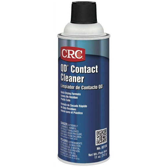 CRC QD Plastic Safe Liquid Contact Cleaner, 11 oz Aerosol Can, Clear