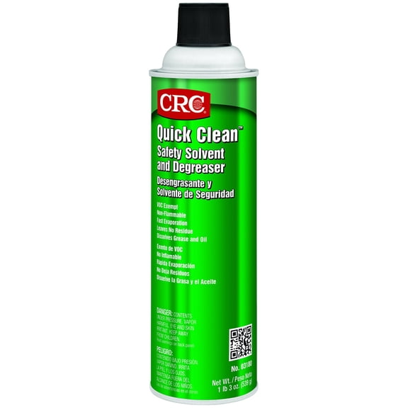 CRC Quick Clean Safety Solvent Degreaser Spray - All Purpose Cleaner - 12 Pack, 19 Ounce