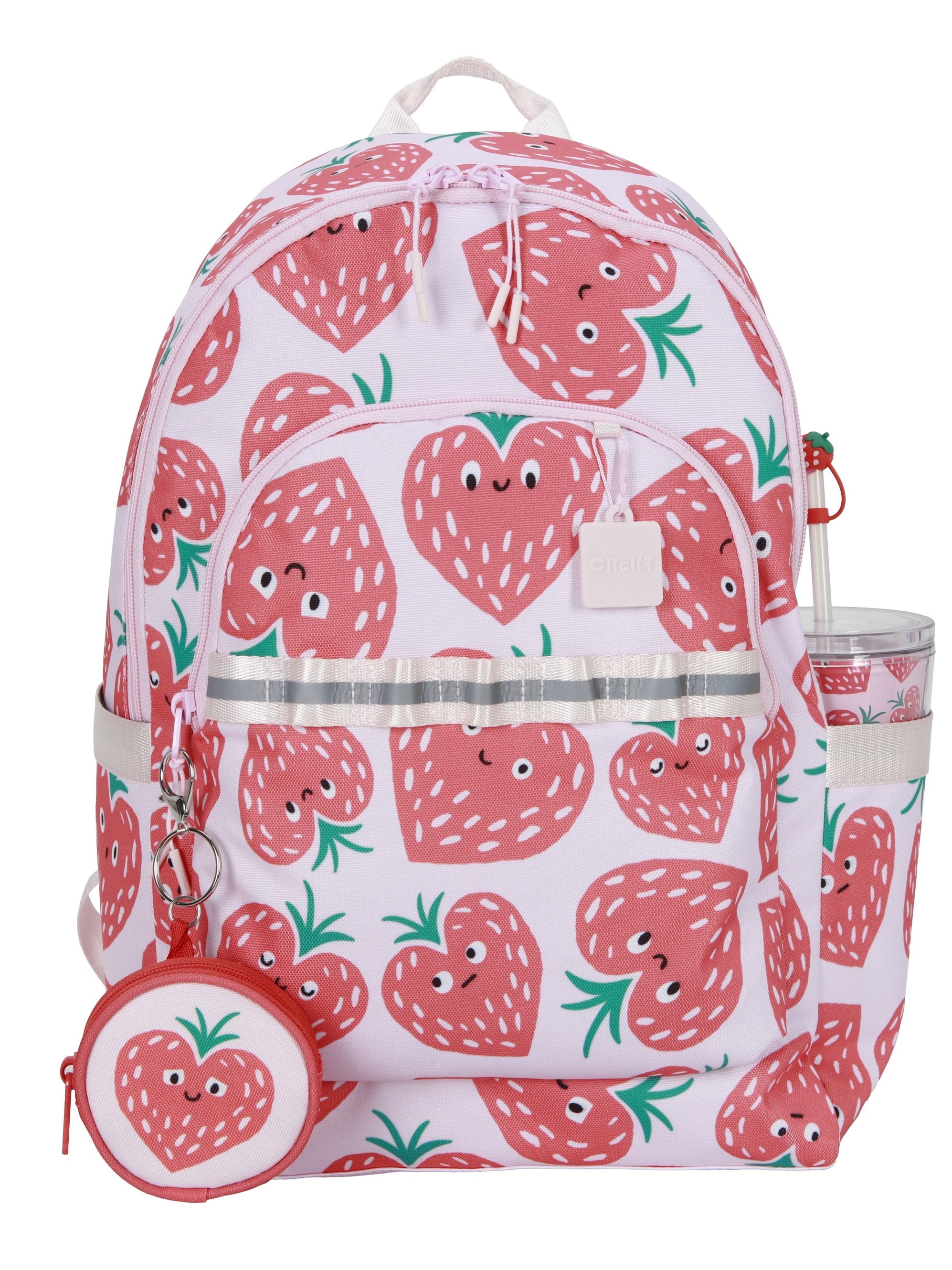 CRCKT Kids Strawberry Hearts 16-inch 3-Piece Backpack Set