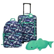 CRCKT Kids 18" 4 Piece Luggage Set, Shark, (Walmart.Com Exclusive)