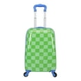 thumbnail image 1 of CRCKT Kids Boy 21" Checker Hardside Carry-on Luggage With 360 Spinner Wheels, Poison Green - Green and Blue, 1 of 10