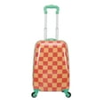 thumbnail image 1 of CRCKT Kids Girl 21" Checker Hardside Carry-on Luggage With 360 Spinner Wheels, Exotic Orange, Orange Check, 1 of 10
