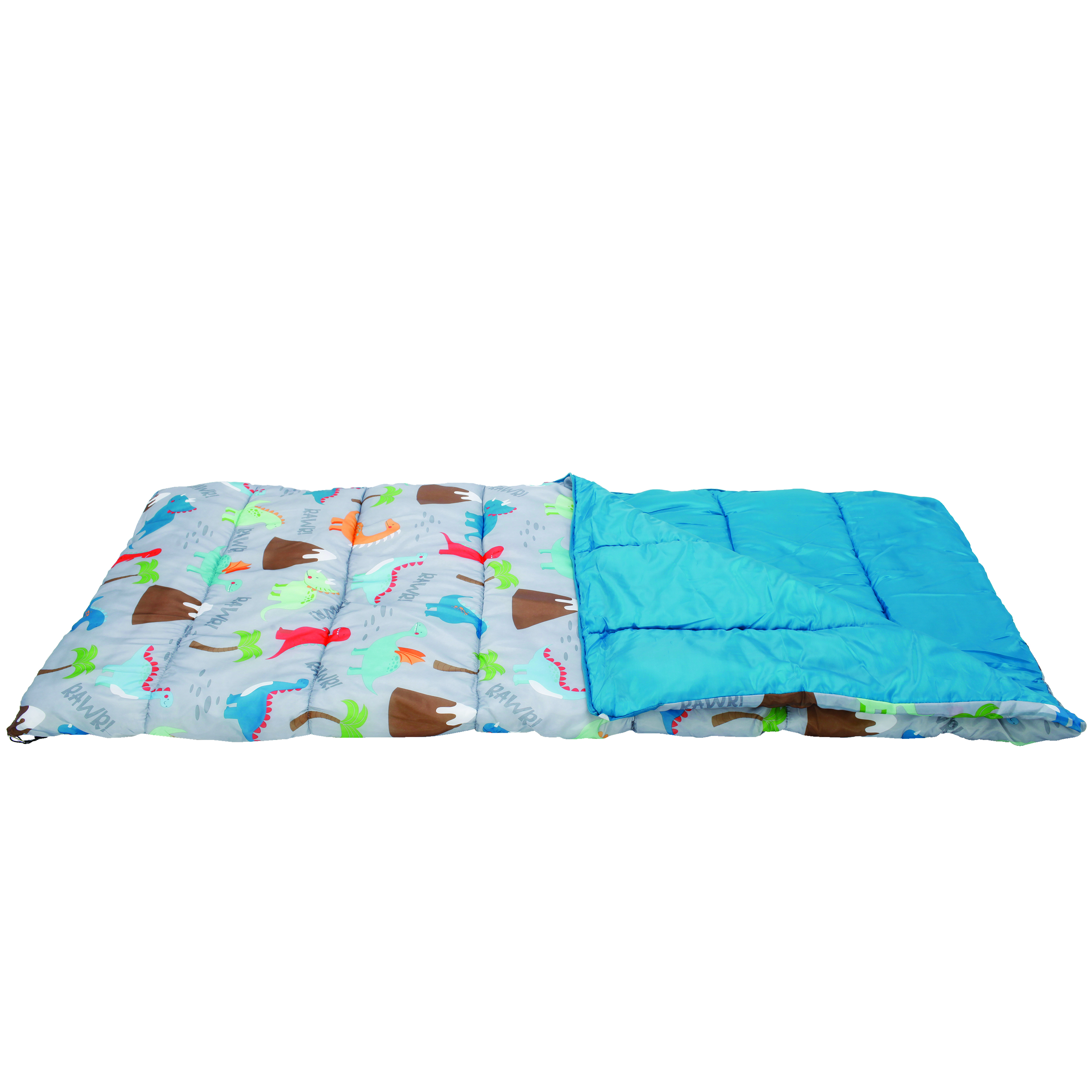 CRCKT Kids Rectangular Sleeping Bag,  °50F Rating, Multi-Color Dino Print - image 1 of 5