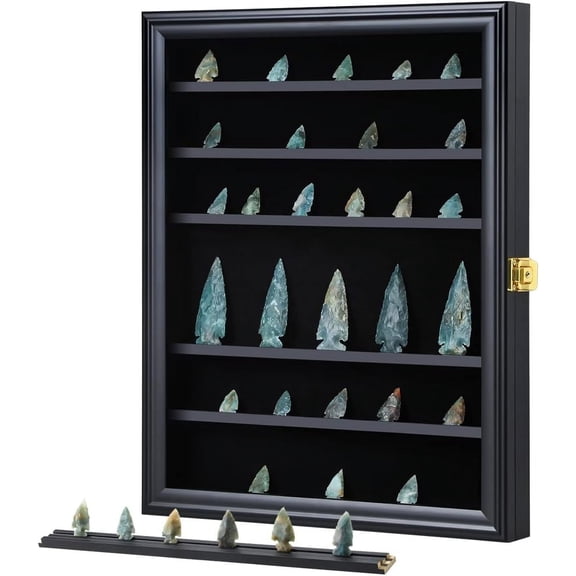 CRDC Arrowhead Display Case,Large Black(17*14 in)