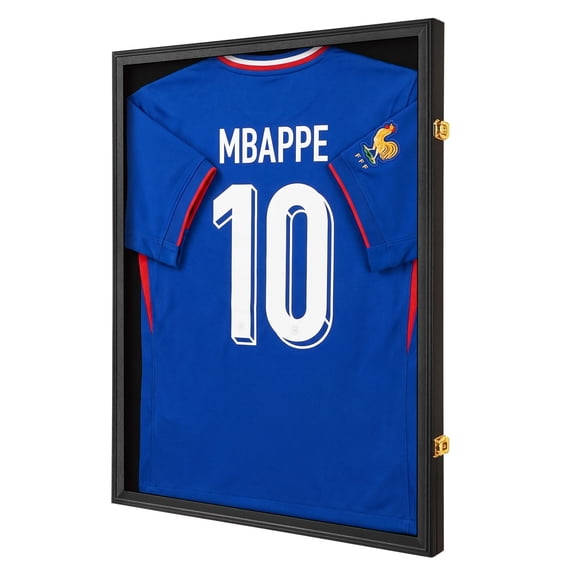 CRDC Jersey Frame Display Case 1 Pack for Football, Baseball, Basketball, Hockey, Soccer, Black