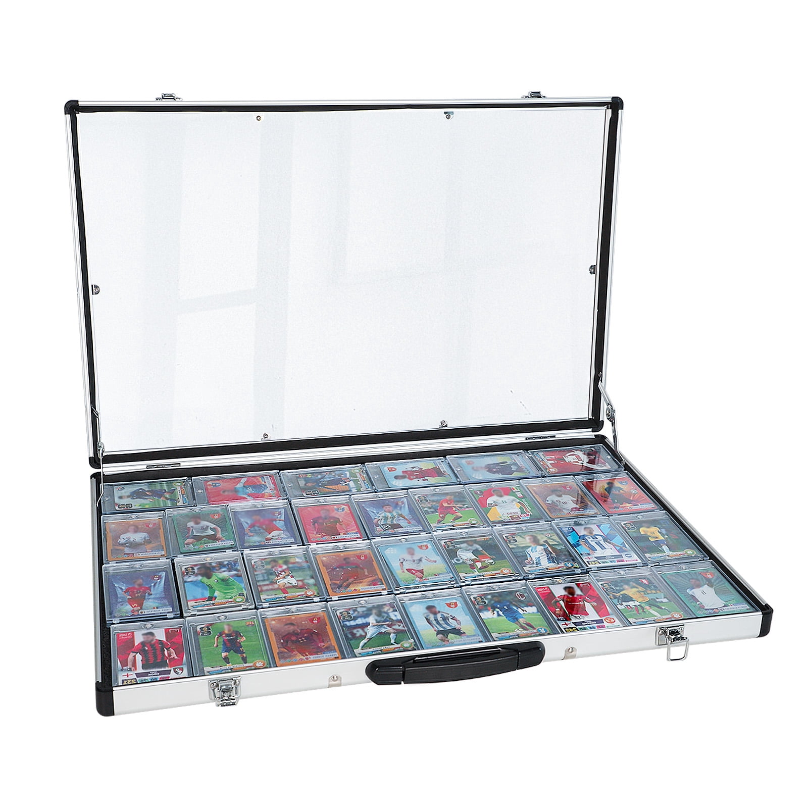 aluminum card display case 34 in X 22 in Silver Show Large Aluminum, Trading Card Display Case Suitable for Sports Card/TCG/Jewelry Collection, 1-Year Coverage : Sports & Outdoors Search for Item #3101. CRDC Portable Aluminum Card Trade