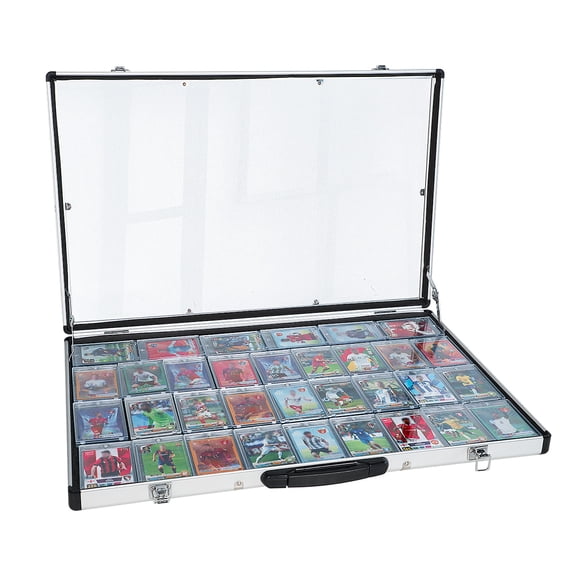 CRDC Portable Aluminum Card Trade Show Display Case,Silve,Small