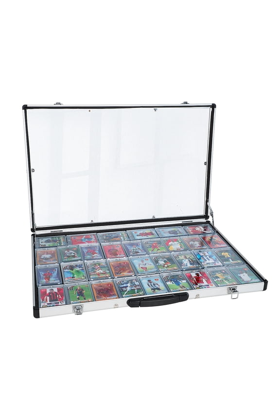 Portable Aluminum Card Trade Show Display Case,Silve,Small