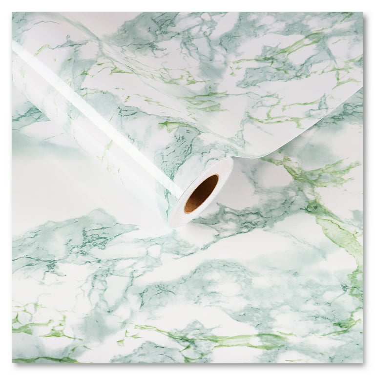 CRE8TIVE 24x118 Green Marble Wallpaper Peel and Stick Countertop Contact  Paper Waterproof Self Adhesive Glossy Marble Paper Removable Green