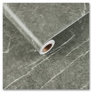 CRE8TIVE 24"x118" Thick Dark Grey Marble Contact Paper Wide Marble Wallpaper Peel and Stick Countertops Waterproof Removable Self Adhesive Matte Vinyl Roll for Kitchen Bathroom Cabinets Locker Counter