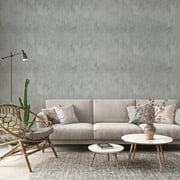 CRE8TIVE Faux Grey Cement Contact Paper 24"x118" Wide Concrete Wallpaper Peel and Stick Removable Self Adhesive Countertop Light Grey Wall Mural Waterproof Thickened Vinyl Roll for Bedroom Kitchen