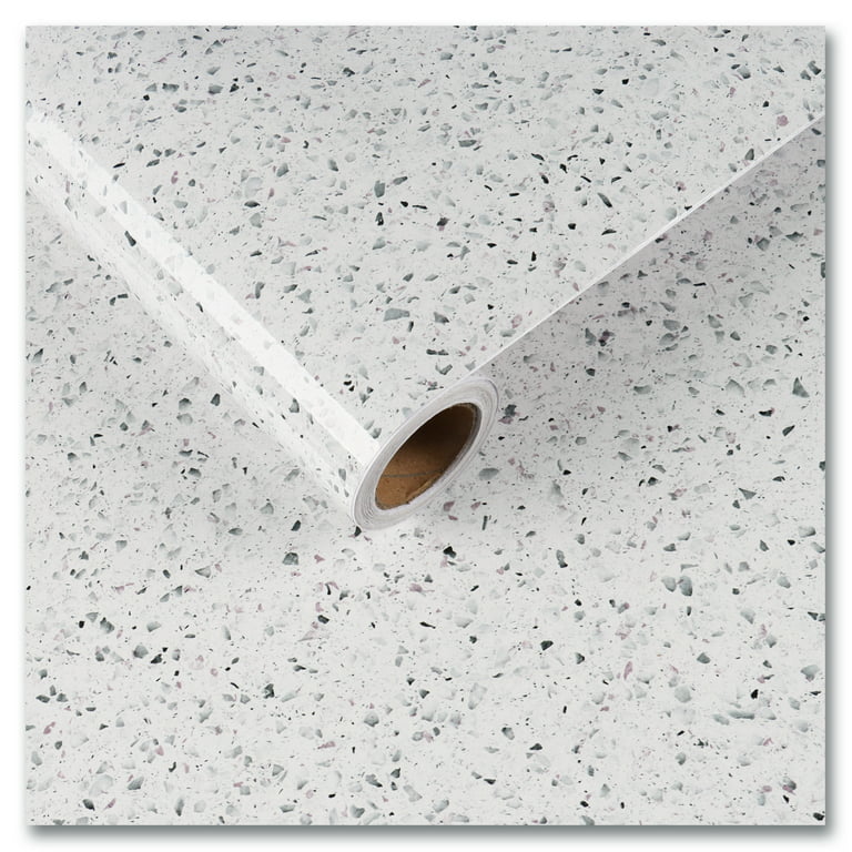 CRE8TIVE Granite Contact Paper 24x118 White Granite Wallpaper Peel and  Stick Countertops Self Adhesive Waterproof Marble Glossy Vinyl Paper Roll  for Kitchen Bathroom Cabinets Counters Desk Decor 