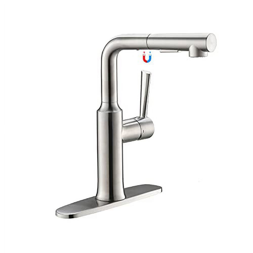 CREA Kitchen Faucets with Pull Down Sprayer, Bar Sink Faucet Brushed