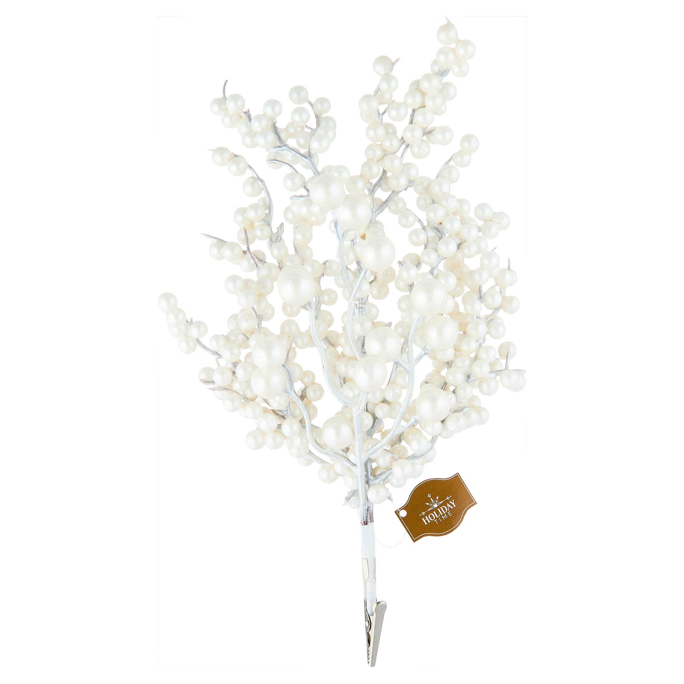 Cream Berry Decorative Christmas Pick, 10", by Holiday Time